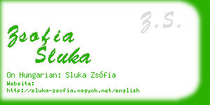zsofia sluka business card